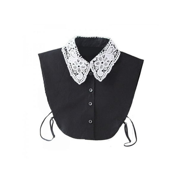 Women False Collar Half Shirt Blouse Retro Detachable Lace Collar Bib ON3 